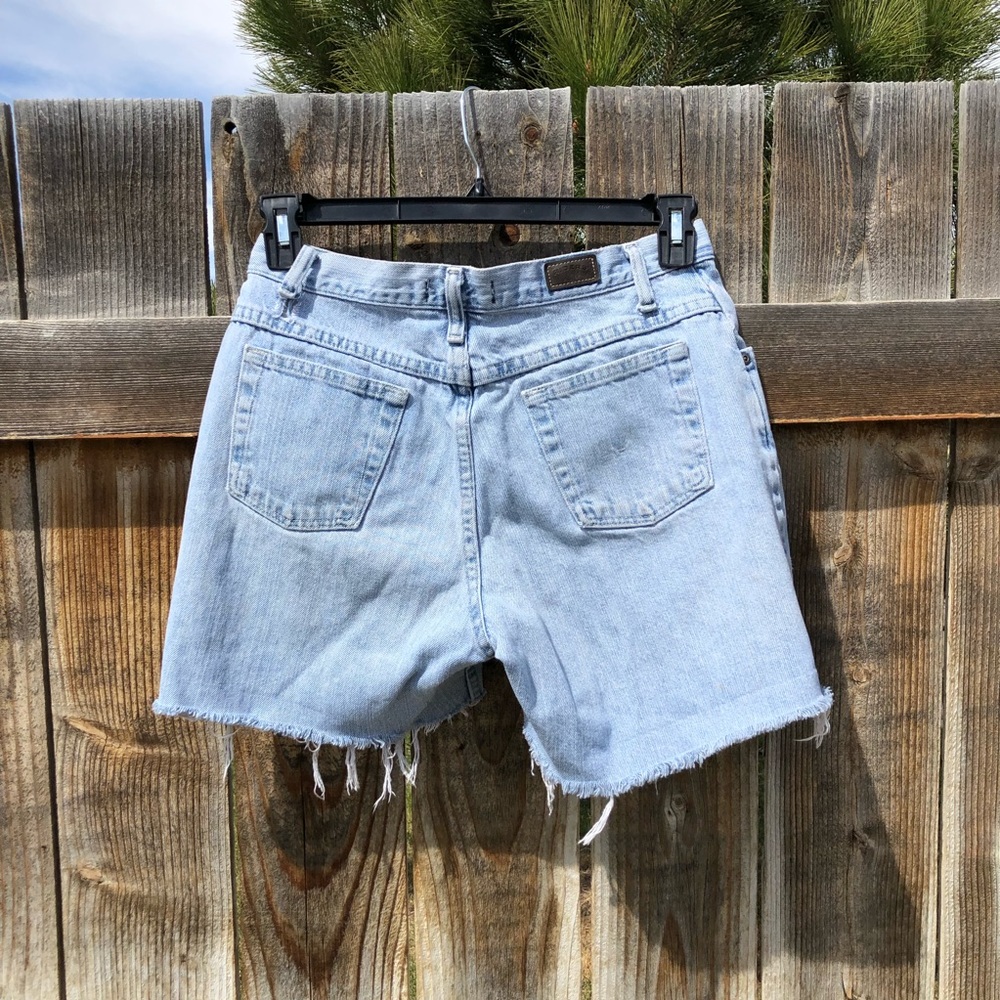 Vintage High Waisted Rider Cut Off Jean Shorts - Picture 6 of 8